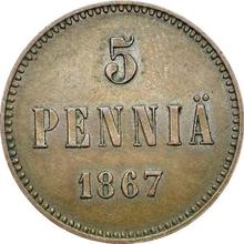 5 Penniä 1867   