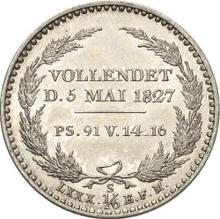 1/6 Taler 1827  S  "Auf des königs tod"