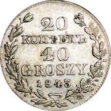 20 Kopeks - 40 Groszy 1843 MW  