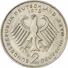 2 марки 1978 G   "Аденауэр"