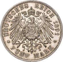 5 marcos 1891 E   "Sajonia"