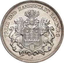 2 марки 1888 J   "Гамбург"