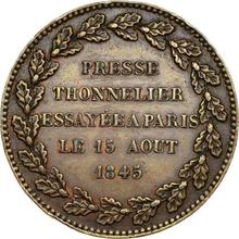 Moduł rubla 1845    "Fabryka maszyn Tonneliera" (PRÓBA)