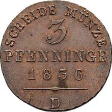 3 Pfennige 1836 D  