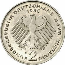 2 марки 1980 G   "Курт Шумахер"