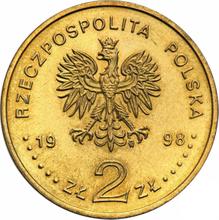 2 Zlote 1998 MW  ET "90th Anniversary of Regaining Independence by Poland"