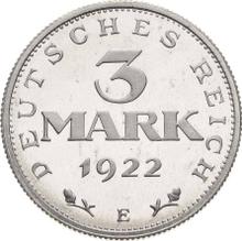 3 марки 1922 E  
