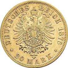 20 марок 1876 F   "Вюртемберг"