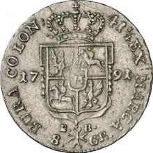 Двузлотовка (8 грошей) 1791  EB 