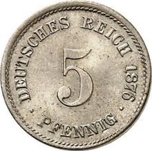 5 fenigów 1876 D  