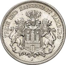 2 марки 1892 J   "Гамбург"