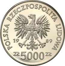 5000 złotych 1989 MW  ET "Ratujemy Zabytki Torunia" (PRÓBA)