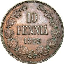 10 Penniä 1898   