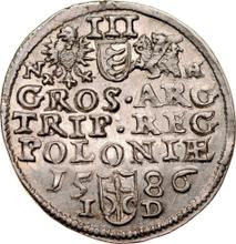 Trojak (3 groszy) 1586    "Cabeza grande"