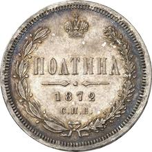 Poltina (1/2 rublo) 1872 СПБ HI 