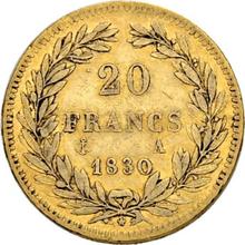 20 Francs 1830 A   "Raised edge"
