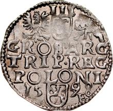 3 Groszy (Trojak) 1598  F  "Wschowa Mint"