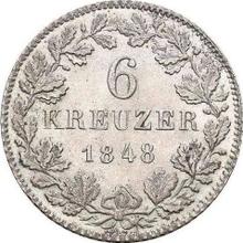 6 Kreuzer 1848   