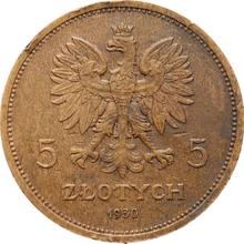 5 Zlotych 1930   WJ "Standards" (Pattern)