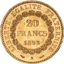 20 francos 1893 A  