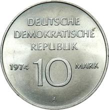 10 marcos 1974 A   "25 aniversario de la RDA"
