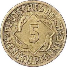 5 Rentenpfennig 1924 F  