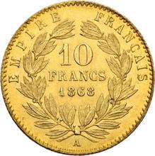 10 francos 1868 A  