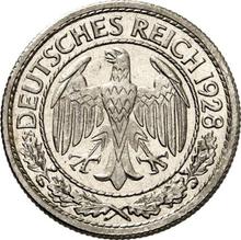 50 Reichspfennigs 1928 G  