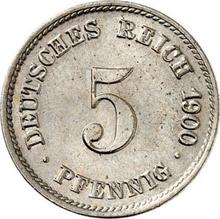 5 Pfennige 1900 G  