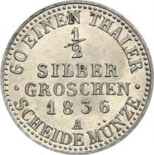 Medio Silber Groschen 1836 A  
