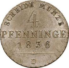 4 Pfennige 1836 D  