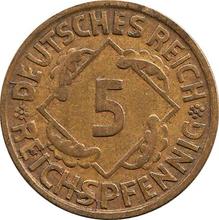 5 Reichspfennig 1924 J  