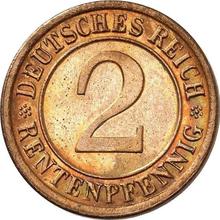 2 Rentenpfennigs 1924 D  