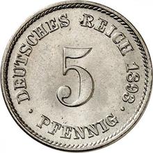5 fenigów 1893 F  