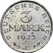 3 Mark 1923 F   "Verfassungstag"