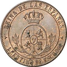 1 Centimo de Escudo 1866  OM 