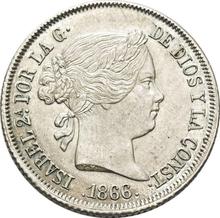 40 centimos de escudo 1866   