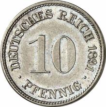 10 fenigów 1891 D  