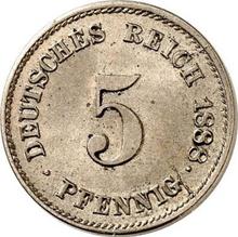 5 fenigów 1888 G  