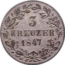 3 kreuzers 1847   