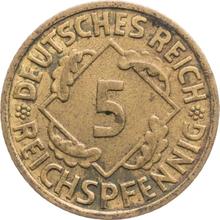 5 Reichspfennigs 1935 J  