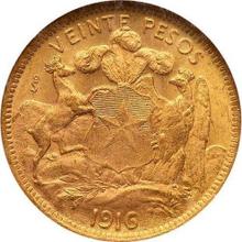 20 Pesos 1916 So  