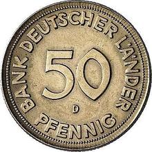 50 fenigów 1949 D   "Bank deutscher Länder"