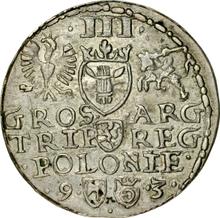 Trojak (3 groszy) 1593    "Casa de moneda de Olkusz"