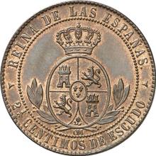 2 1/2 centimos de escudo 1867  OM 