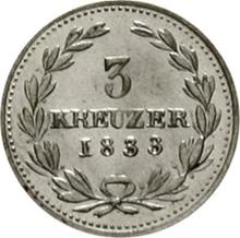 3 kreuzers 1833   