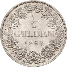 1/2 guldena 1869   