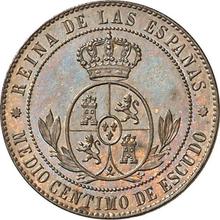 1/2 Centimo de Escudo 1866   