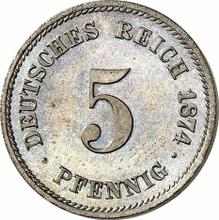 5 fenigów 1874 F  