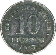 10 пфеннигов 1917 F  